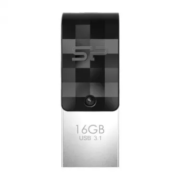 Pen drive Silicon Power Mobile C31 16GB USB 3.1 Gen 1 / USB-C preto