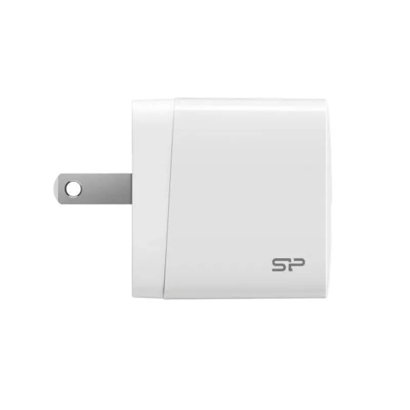 Silicon Power Boost Charger QM16 Carregador de viagem de 20W, USB-A + USB-C, fichas EU/US/UK/AU, branco