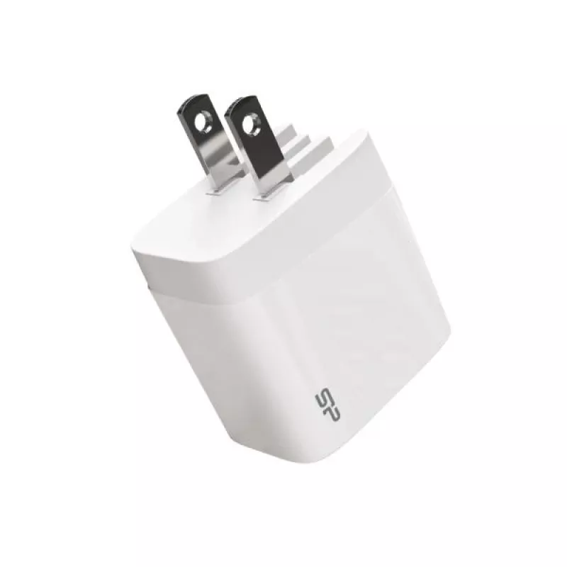 Silicon Power Boost Charger QM16 Carregador de viagem de 20W, USB-A + USB-C, fichas EU/US/UK/AU, branco