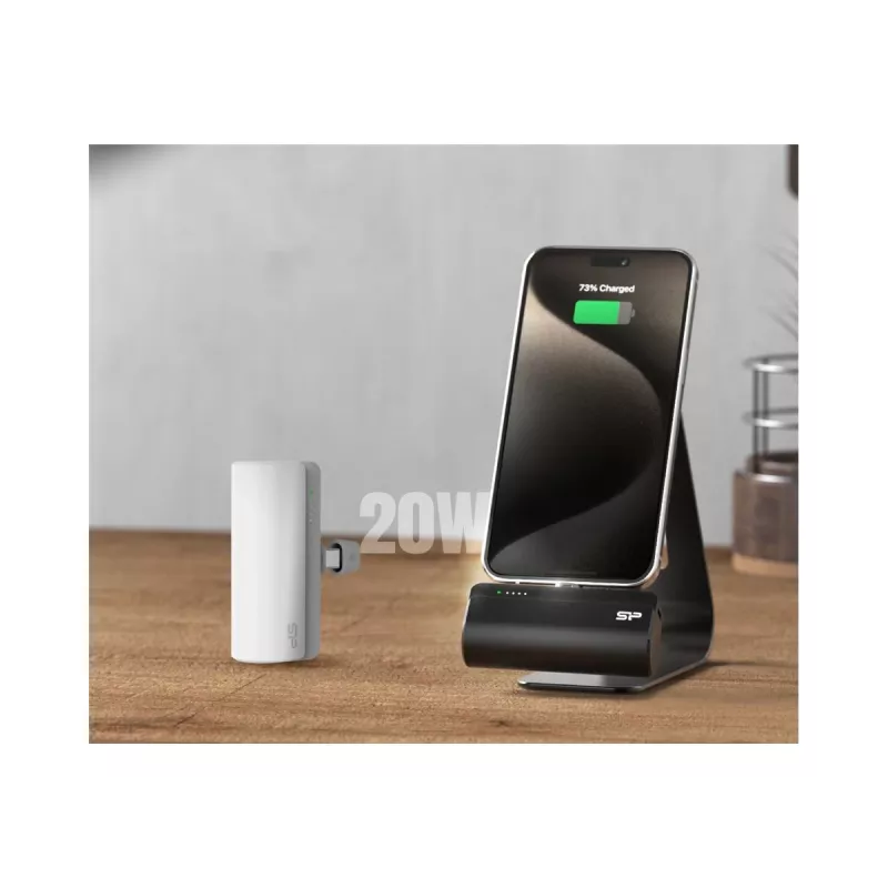 Silicon Power QD50 powerbank, 5000 mAh, USB-C, branco (SP5K0MAPBKQD500W)