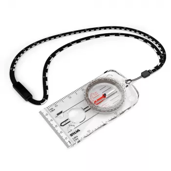 Bússola de base Silva 3NL-360 360° com marcas luminosas e lente de aumento