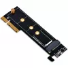 SilverStone ECM25-V2 Placa adaptadora M.2 NVMe SSD para PCIe Gen3 x4 com suportes full-height e low-profile