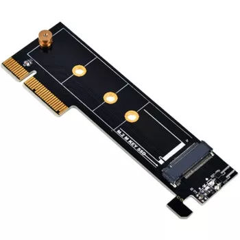 SilverStone ECM25-V2 Placa adaptadora M.2 NVMe SSD para PCIe Gen3 x4 com suportes full-height e low-profile