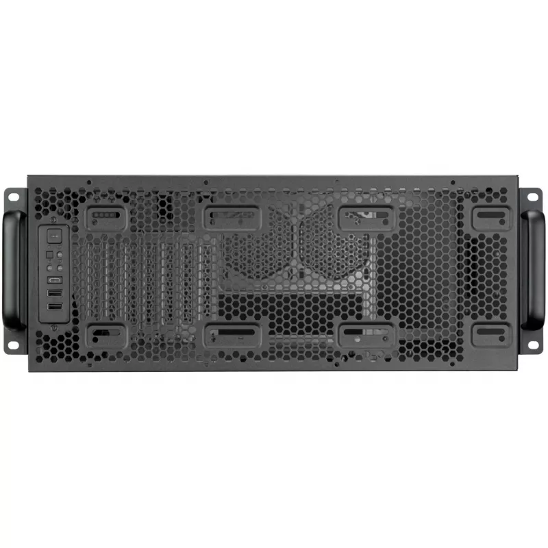 Caixa de servidor para rack SilverStone RM4A 4U, SSI-EEB, malha - cinzento-escuro