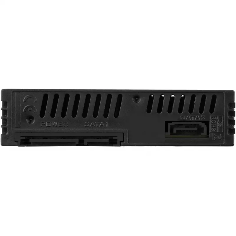 SilverStone SST-FS202B-V2 Baía de 2 x 3,5 polegadas SATA Hot-Swap para Baía de 5,25 polegadas - Preto