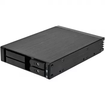SilverStone SST-FS202B-V2 Baía de 2 x 3,5 polegadas SATA Hot-Swap para Baía de 5,25 polegadas - Preto