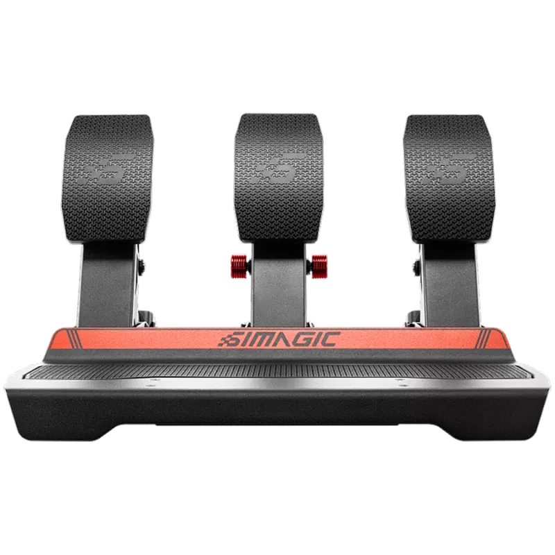 Sistema de pedais modular SIMAGIC P700 com célula de carga de 150 kg e 35 configurações de travão ajustáveis