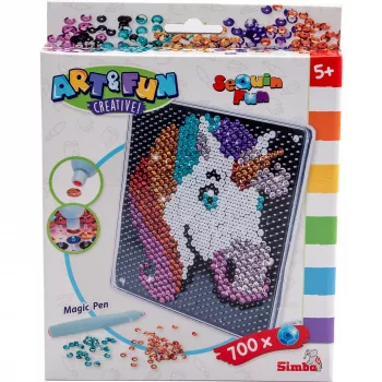 Kit de trabalhos manuais unicórnio com lantejoulas SIMBA-DICKIE Art & Fun