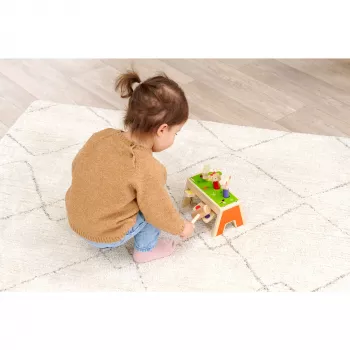 SIMBA-DICKIE jogo de martelar pop-up – brinquedo de madeira com 16 peças e figuras pop-up