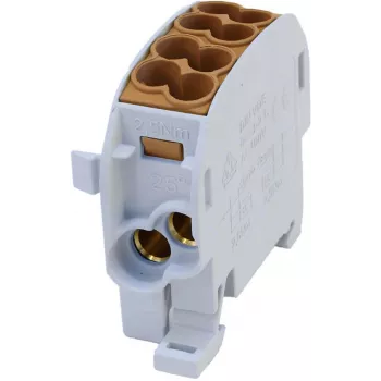 SIMET SCB 25 Al/Cu 80A bloco de distribuição de derivação unipolar castanho 81501015