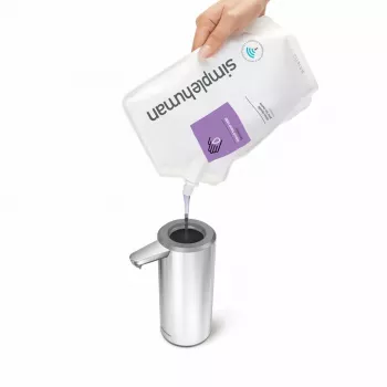 Dispensador de sabão com sensor recarregável simplehuman 266 ml, aço inoxidável escovado