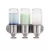 Simplehuman dispensador de duche de parede, 3 dispensadores, aço inoxidável escovado