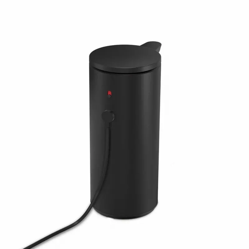 Dispensador de sabão com sensor simplehuman ST1084, aço inoxidável preto, 266 ml, automático sem contacto, sensor de movimento infravermelho, quantidade ajustável, bomba antiobstrução, resistente a impressões digitais