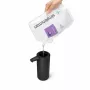 Dispensador de sabão com sensor simplehuman ST1084, aço inoxidável preto, 266 ml, automático sem contacto, sensor de movimento infravermelho, quantidade ajustável, bomba antiobstrução, resistente a impressões digitais