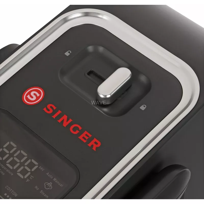 Prensa a vapor SINGER 26 Intelligent 2.0 - 1600W, LCD digital, 5 definições de temperatura