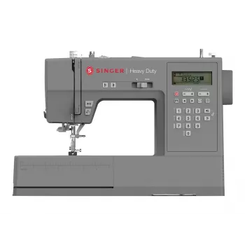 Singer Heavy Duty Máquina de Costura HD6705C Recarregável 200 Pontos Cinzento