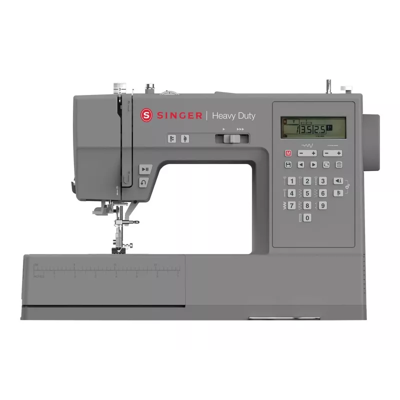 Singer Heavy Duty Máquina de Costura HD6705C Recarregável 200 Pontos Cinzento