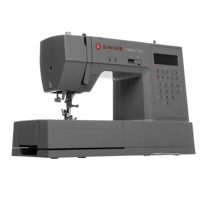 Singer Heavy Duty Máquina de Costura HD6705C Recarregável 200 Pontos Cinzento