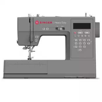 Singer Heavy Duty Máquina de Costura HD6705C Recarregável 200 Pontos Cinzento