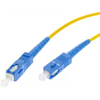 Cabo Patch de fibra ótica monomodo SC/UPC para SC/UPC simplex 1 m, LSZH, amarelo