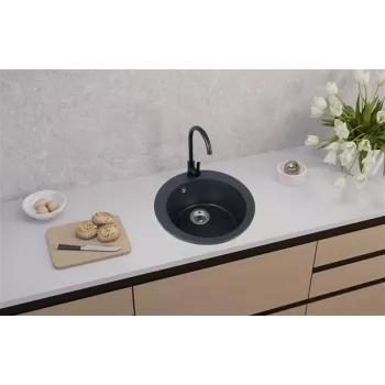 Lava-loiça VICTORIA BLACK + Misturadora + Sifão 9811091SEN