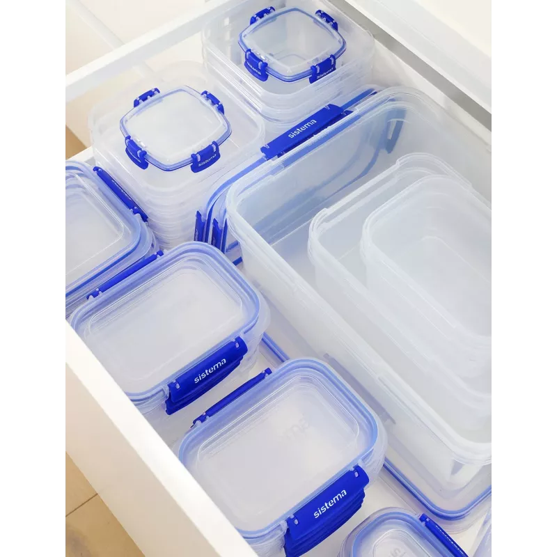 Recipiente retangular Sistema Plastics 881523 0,18L transparente 88mm