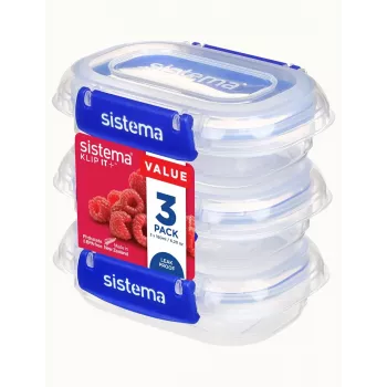 Recipiente retangular Sistema Plastics 881523 0,18L transparente 88mm