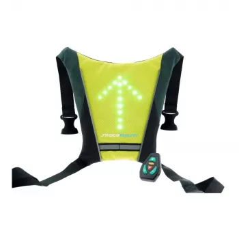 Colete refletor de segurança Skateflash preto verde nylon tamanho único bicicleta