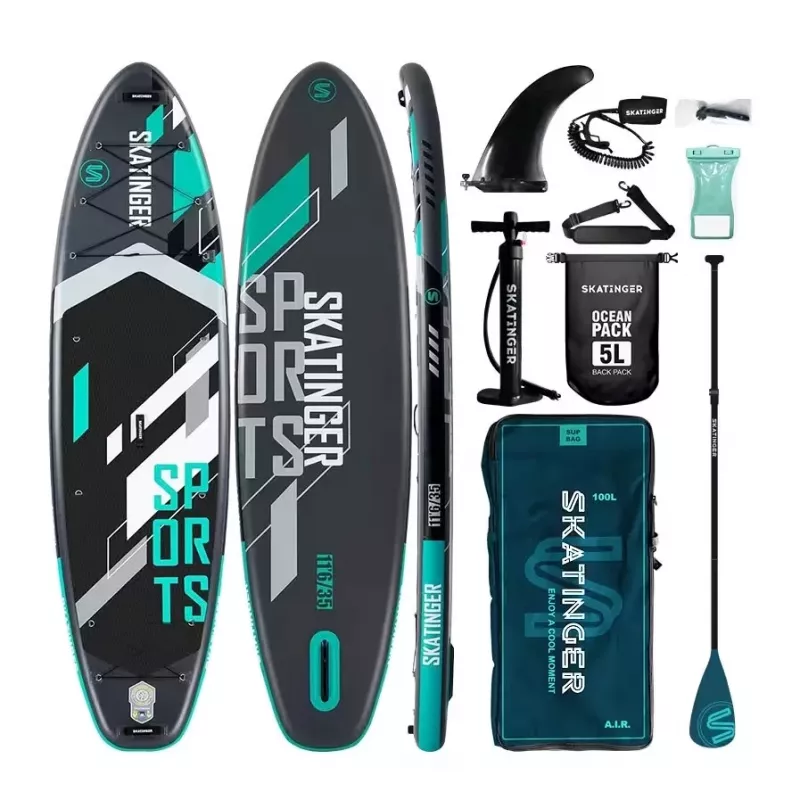 Prancha de stand-up paddle insuflável SKATINGER Grey desportiva 350x89x15 cm