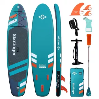 Conjunto de prancha SUP insuflável SKATINGER Jade 320x81x15 allround