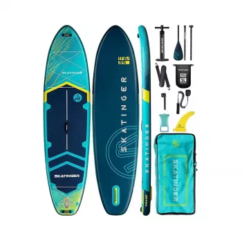 SKATINGER Prana Light Blue Prancha de SUP insuflável 350x89x15 Yoga