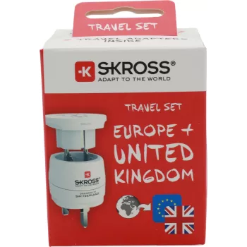 SKROSS World Adapter MUV USB 1.500231C-E – 2x USB, 1575W Max, branco
