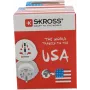 SKROSS Adaptador de viagem mundial com 2 portas USB, branco (1.500221C-E)