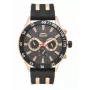 SLAZENGER MAN SL96076203 relógio de quartzo analógico de homem 48mm mostrador azul bracelete de pele castanha