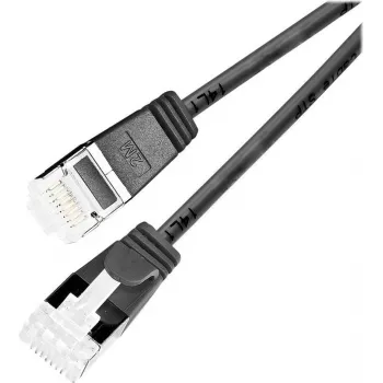 Cabo de rede Ethernet Wirewin Cat 6a U/FTP Slim, RJ45, preto, 2,0 m PKW-LIGHT-STP-K6A 2.0 SW