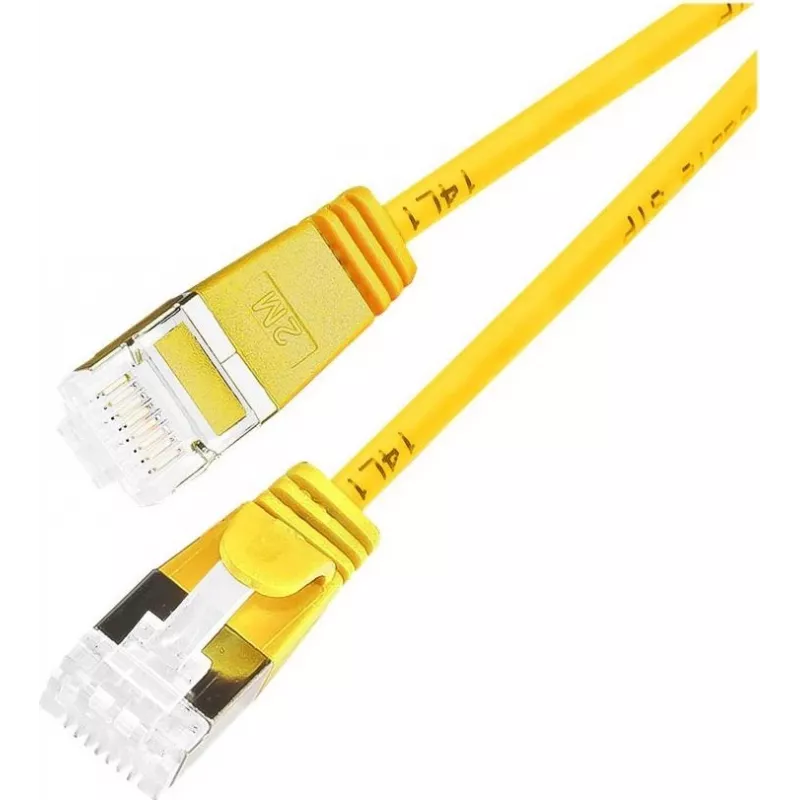 Wirewin PKW-LIGHT-STP-K6A 3.0 GE Cat 6a U/FTP Slim Cabo patch redondo, 3,0 m, amarelo, PoE