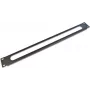 Wirewin KDP placa de passagem de cabos 1U, preto, montagem em rack 19 polegadas, aço, 1U, sem escova KDP 1HE OB BL