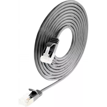 Cabo de rede Light redondo U/FTP Cat 6a Wirewin preto 0,5m fino flexível PoE (PKW-LIGHT-STP-K6A 0.5 SW)