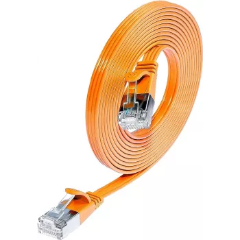 Cabo patch SLIM Cat.6 Wirewin SLIM S6 075 OR, STP(PIMF), 0,75 m, laranja PKW-STP-SLIM-KAT6 0.75 OR