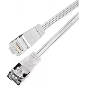 Cabo Patch Ethernet Slim Cat.6 STP PIMF Wirewin SLIM S6 1,5m branco PKW-STP-SLIM-KAT6 1.5 WS