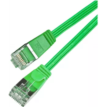 Cabo patch slim Cat6 U/FTP Wirewin Triotronik PKW-STP-SLIM-KAT6 1.0 GN, ficha RJ-45 para ficha, 1 m, verde