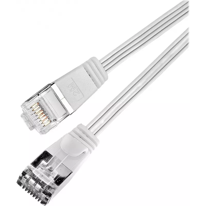 Cabo patch Ethernet slim Cat6 U/FTP Wirewin Triotronik, 0,5 m, branco PKW-STP-SLIM-KAT6 0.5 WS
