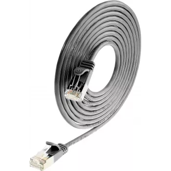Cabo de rede blindado Cat6 Wirewin Triotronik PKW-LIGHT-STP-K6 0,15 SW, ficha RJ45 macho para ficha RJ45 macho, 0,15 m, preto