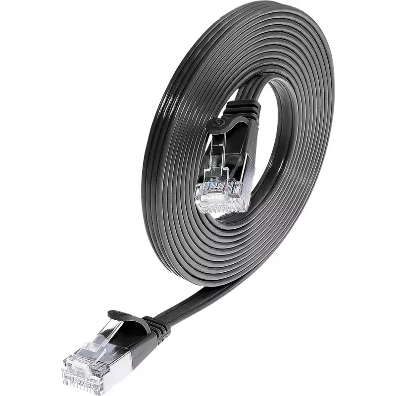 Wirewin Triotronik PKW-STP-SLIM-KAT6 3.0 SW - 3m cabo de rede patch Slim Cat6 U/FTP, preto