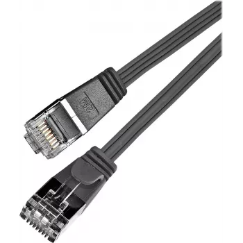 Wirewin Triotronik PKW-STP-SLIM-KAT6 5.0 SW Cabo de rede Ethernet Cat6 U/FTP Slim, ficha RJ45 macho para macho, 5m, preto