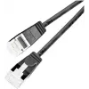 Cabo de rede Wirewin Light redondo U/FTP Cat 6a preto 1,5 m fino flexível blindado PoE PKW-LIGHT-STP-K6A 1.5 SW