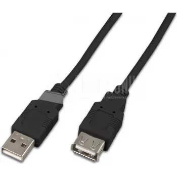Cabo de extensão USB Wirewin USB A-A MF 1.0 SW USB 2.0, 1 m, preto