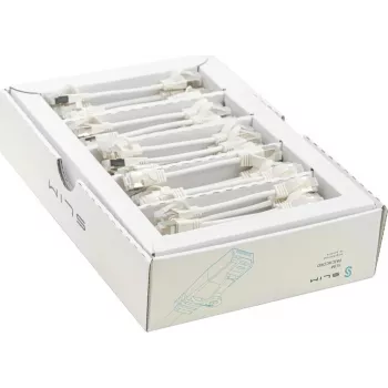 Wirewin SLIM KAT6A Cabo patch leve 10 Gigabit, 0,1 m, U/FTP, Ø 3,8 mm, branco, pack de 50 (SLIM-LS-K6A 0.1 WT 50)