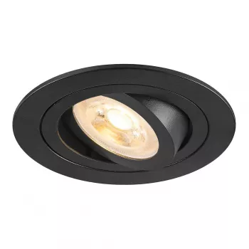 Foco embutido SLV New Tria 75, GU10, máx. 10W, preto, 75mm