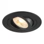 Foco embutido SLV New Tria 75, GU10, máx. 10W, preto, 75mm